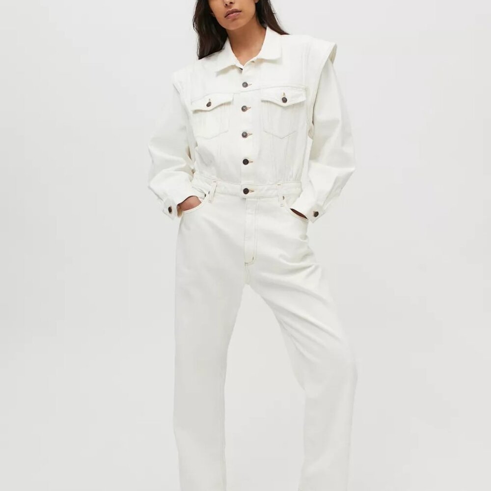 AGOLDE Reyna Denim Jumpsuit – Porcelain